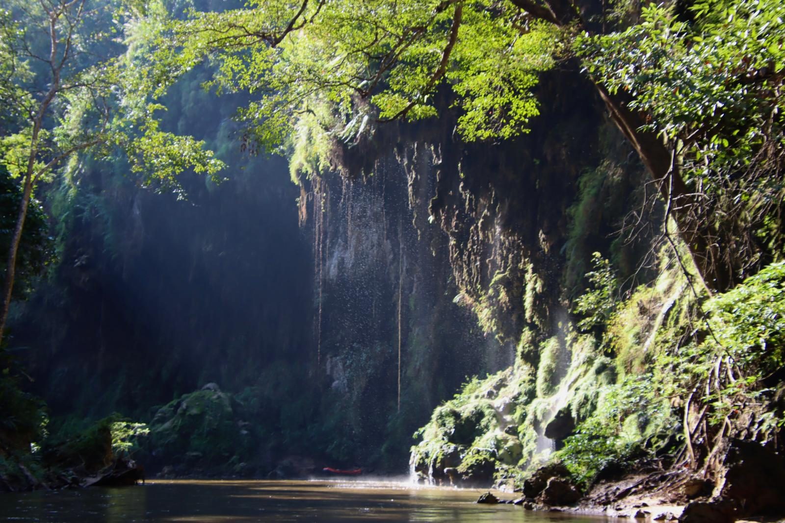 Sacred grotto and waterfall in Umphang